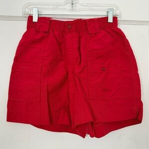 AFTCO red original fishing shorts 6” men’s 30
